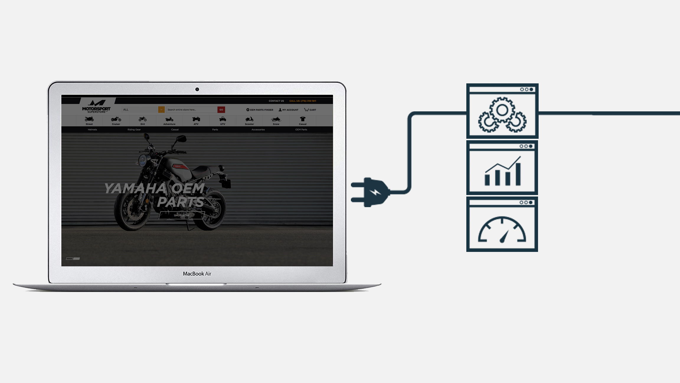 Computer with PSS website